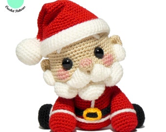 Crochet Santa Claus PATTERN, Amigurumi Christmas Pattern PDF, Crochet Toy DIY