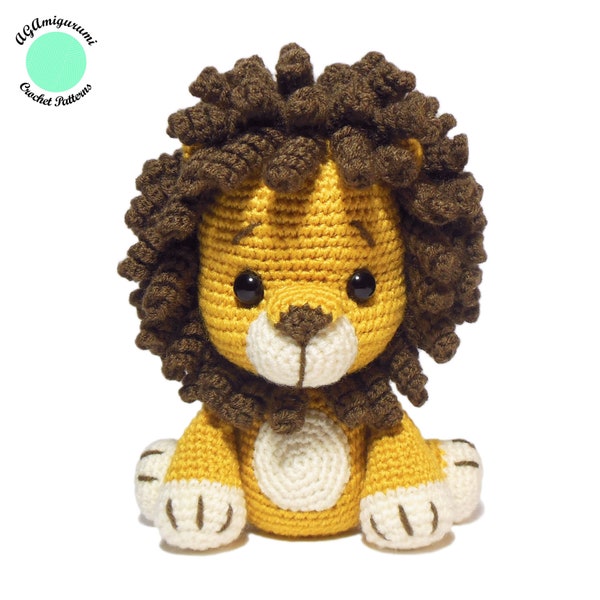 Löwe Häkelanleitung, Amigurumi-Anleitung PDF, Häkelspielzeug DIY