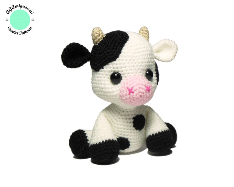 Crochet Cow PATTERN, Amigurumi Calf pattern PDF, Crochet Toy DIY image 2