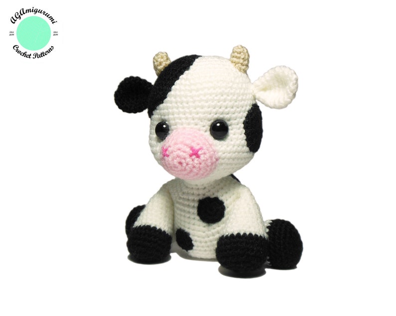 Crochet Cow PATTERN, Amigurumi Calf pattern PDF, Crochet Toy DIY image 3