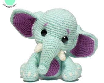 Crochet Elephant PATTERN, Amigurumi Pattern PDF, Crochet Toy DIY