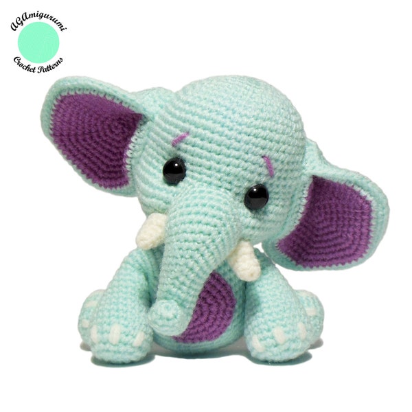 Crochet Elephant PATTERN, Amigurumi Pattern PDF, Crochet Toy DIY