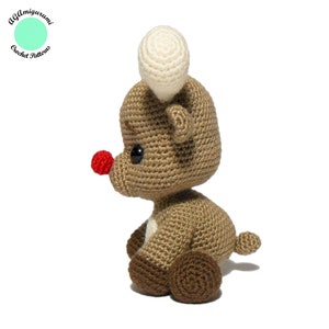 Christmas Crochet Reindeer PATTERN, Amigurumi Pattern PDF, Crochet Toy DIY image 4