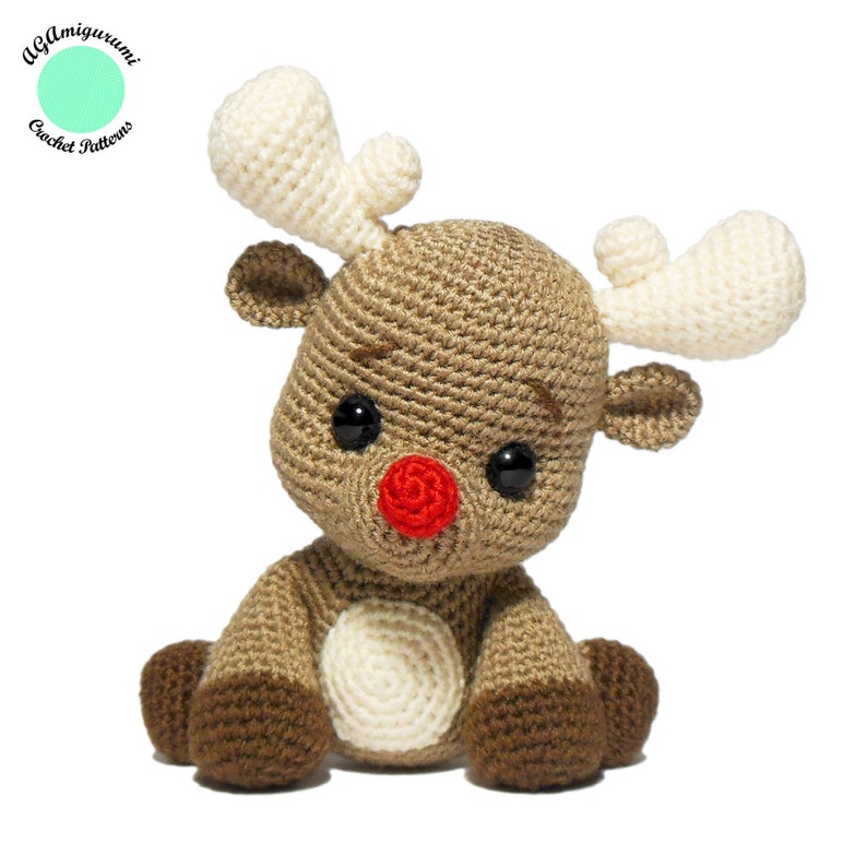 PATRÓN Reno Navidad Crochet, Patrón Amigurumi PDF, Juguete Crochet DIY imagen 5