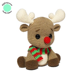 PATRÓN Reno Navidad Crochet, Patrón Amigurumi PDF, Juguete Crochet DIY imagen 3