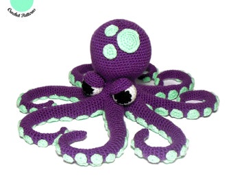 MOTIF de pieuvre au crochet, modèle PDF amigurumi, jouet au crochet bricolage