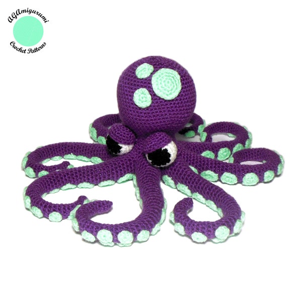 PATRÓN Pulpo a Ganchillo, Patrón Amigurumi PDF, Juguete de Ganchillo DIY