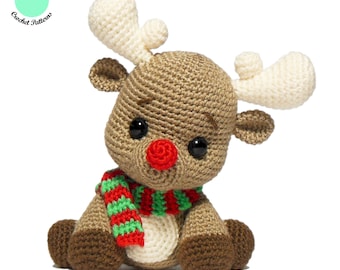 Christmas Crochet Reindeer PATTERN, Amigurumi Pattern PDF, Crochet Toy DIY