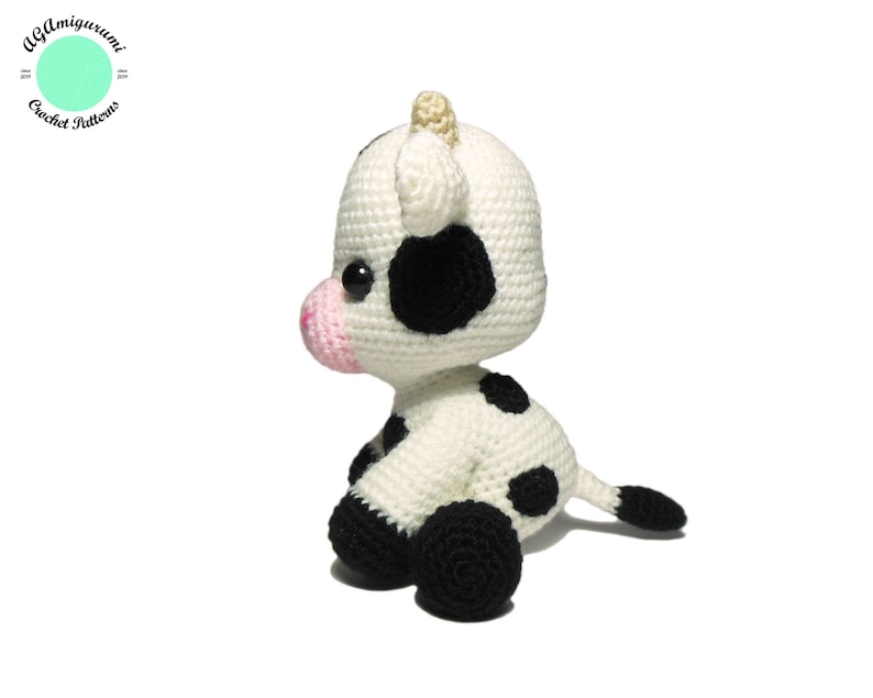 Crochet Cow PATTERN, Amigurumi Calf pattern PDF, Crochet Toy DIY image 4