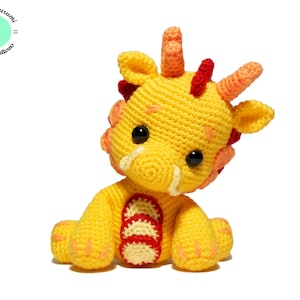 Crochet Dragon PATTERN, Amigurumi Chinese Dragon Pattern PDF, Crochet Toy DIY