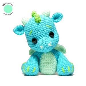 Crochet Dragon PATTERN, Amigurumi Pattern PDF, Crochet Toy DIY image 2