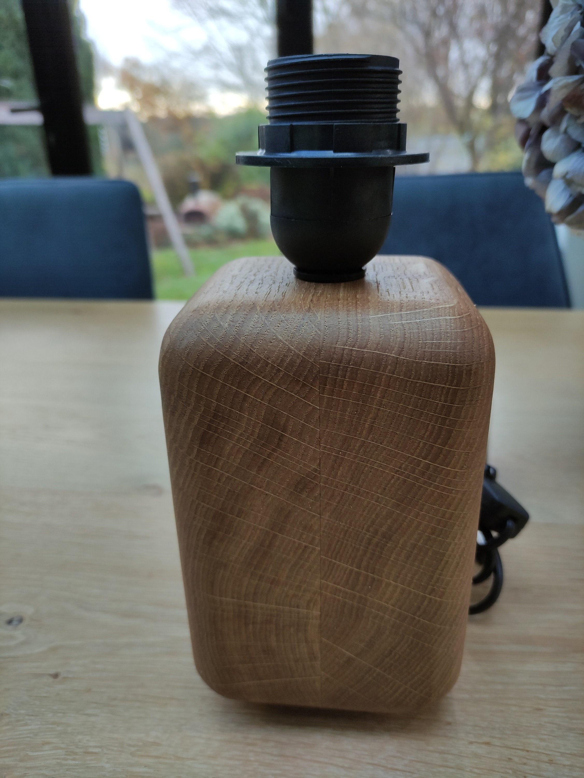 Oak Wooden Bedside/table Lamp Base handmade Oak Curved Etsy UK