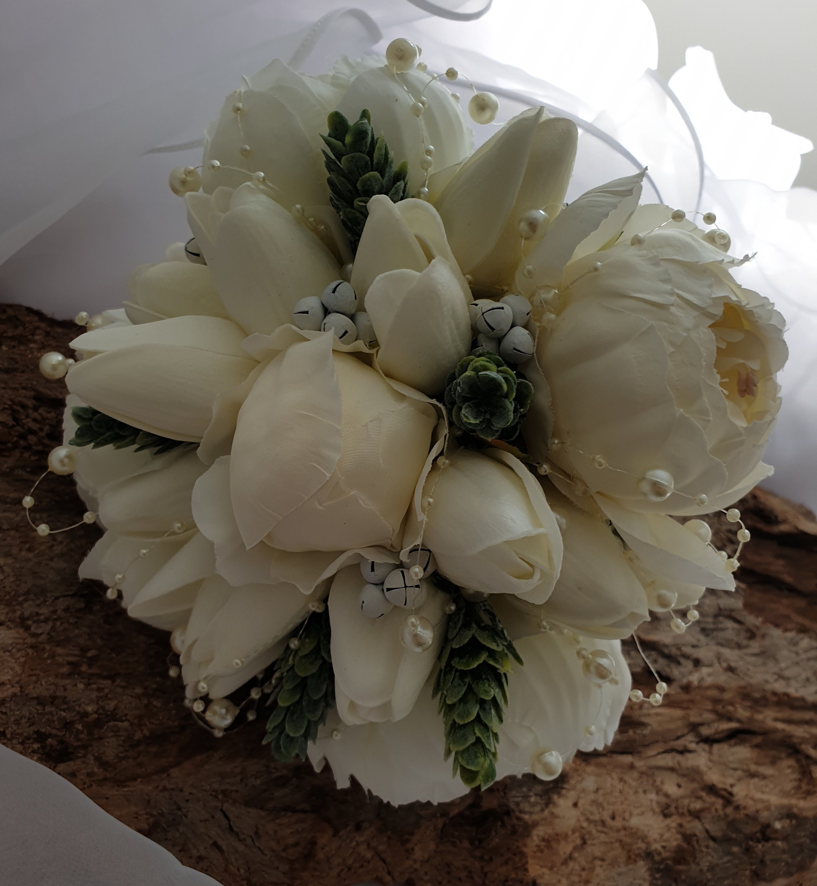 Peony Tulip Garland Wedding Bouquet Dorothy Etsy