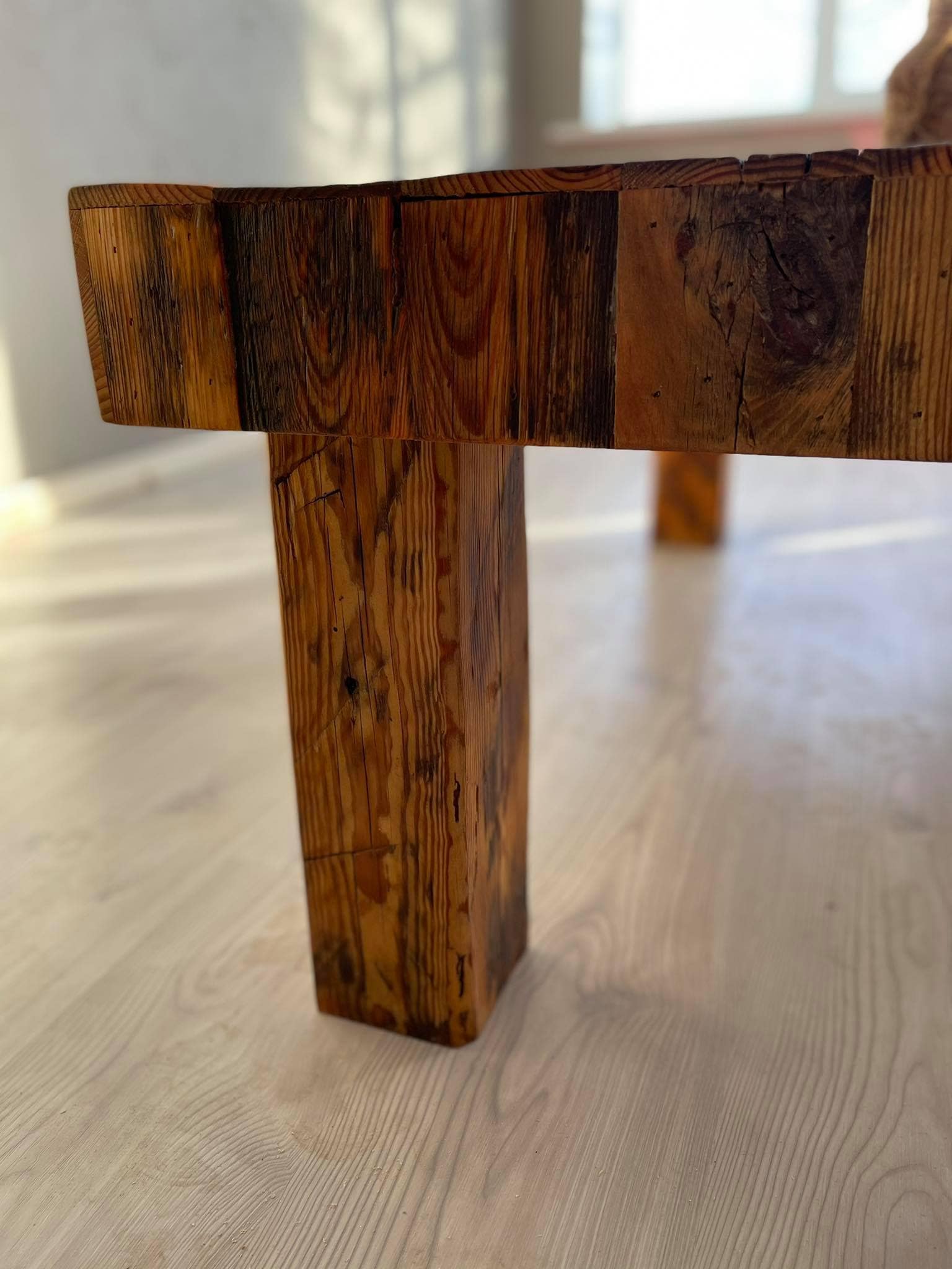 Reclaimed barn wood coffee table legs from old rafters Etsy
