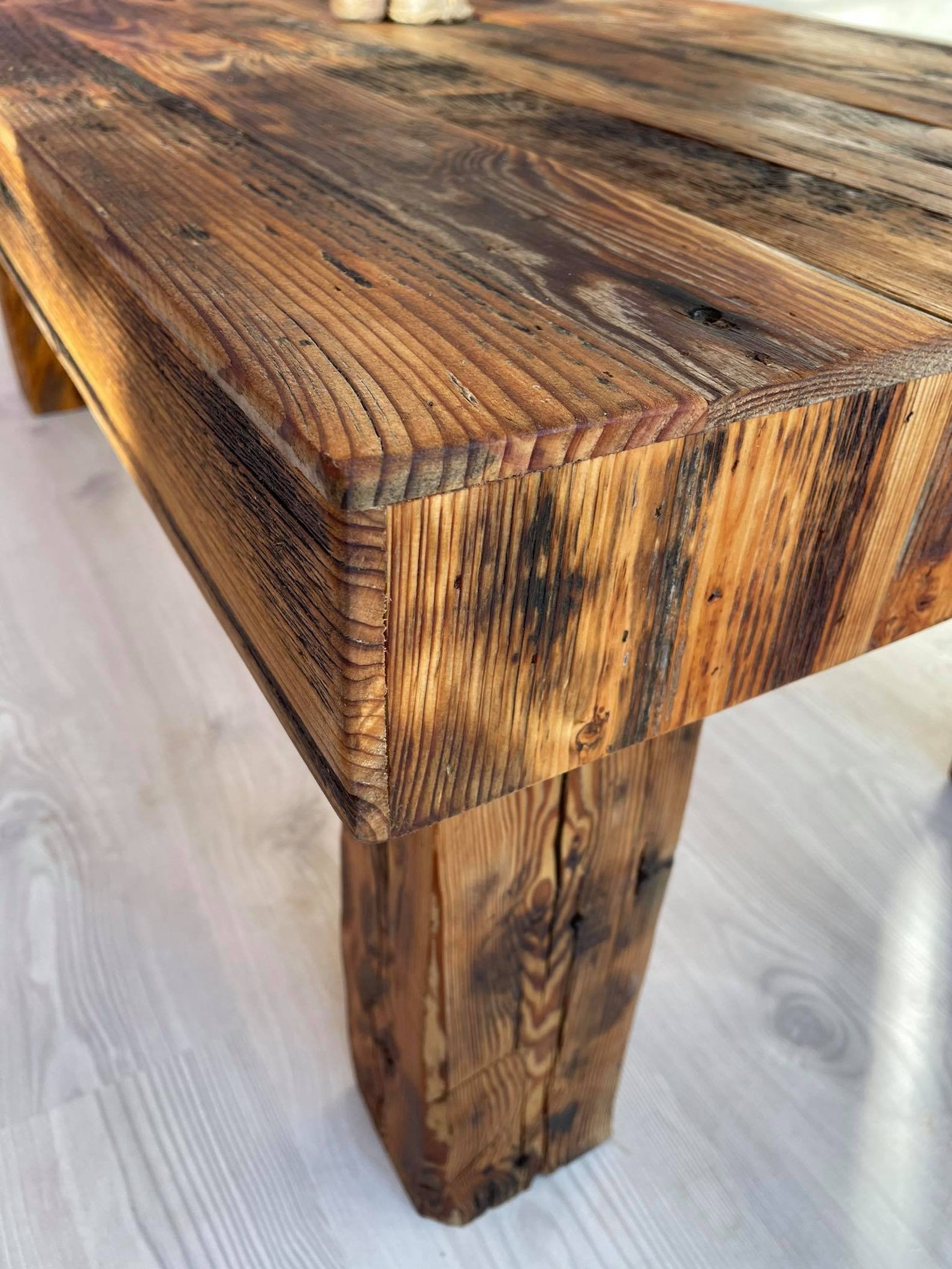 Reclaimed barn wood coffee table legs from old rafters Etsy