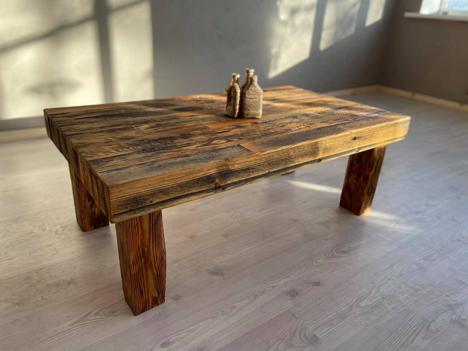 Reclaimed barn wood coffee table legs from old rafters Etsy