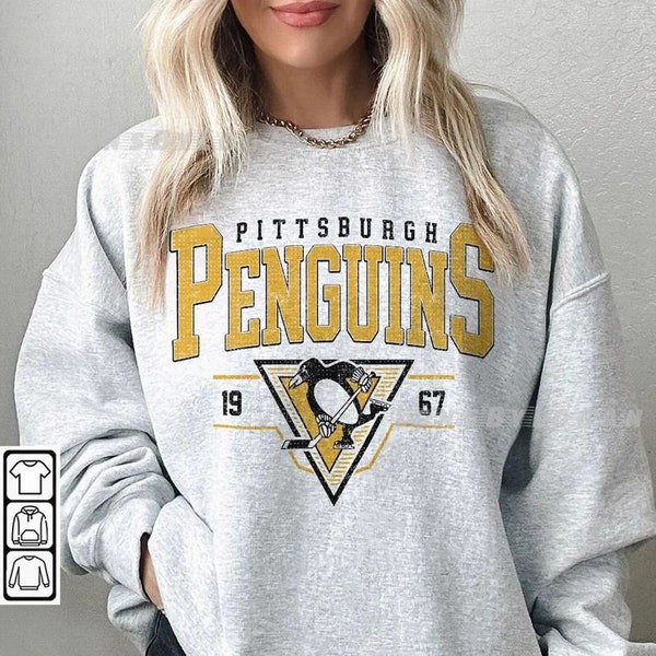 Pittsburgh Penguin, Vintage Pittsburgh Penguin Sudadera \ Camisa, Suéter de pingüinos, Camisa de pingüinos, Fanático del hockey, Hockey sobre hielo retro de Pittsburgh