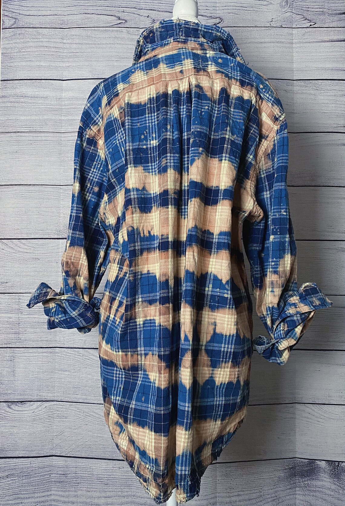 Grunge Distressed Oversized Flannel Etsy