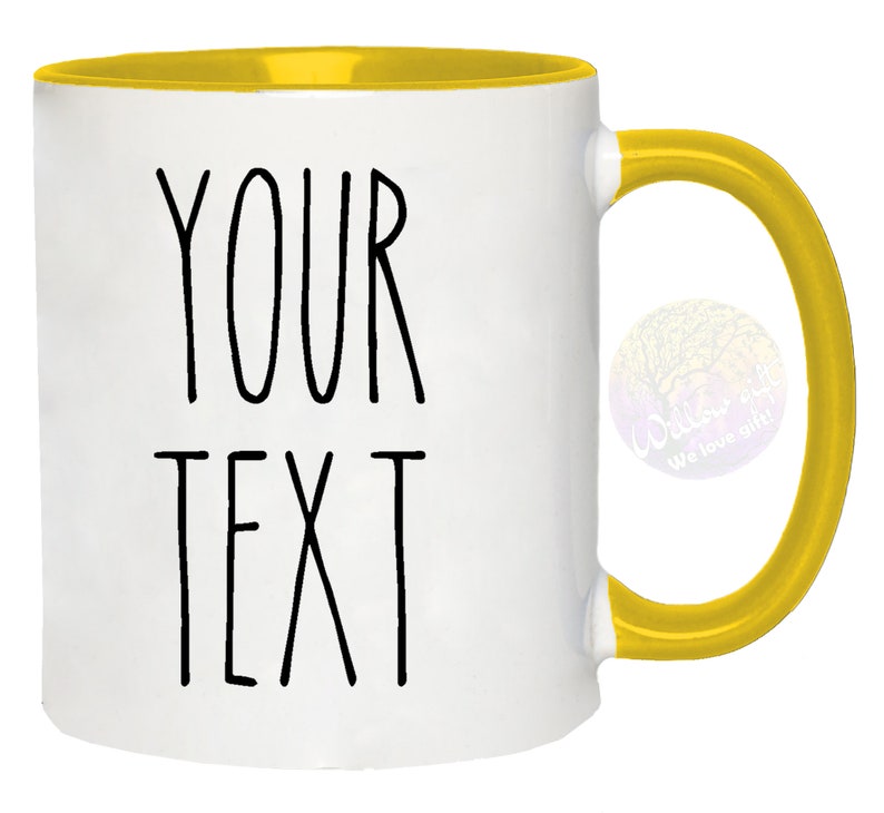 Custom Rae Dunn Inspired Mug Custom Rae Dunn Text Mug Etsy