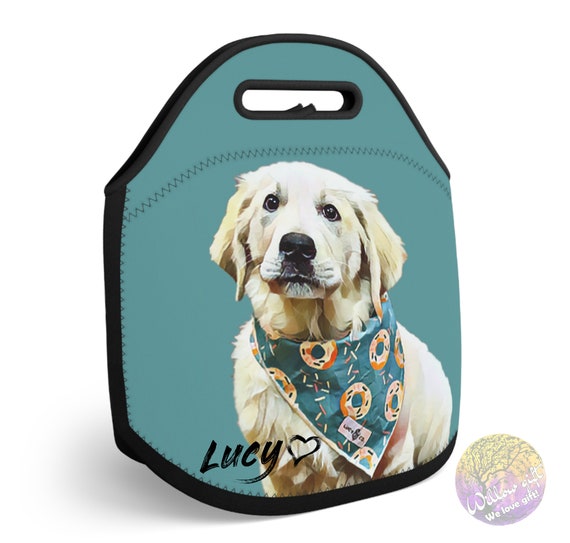Borsa Pranzo Personalizzata In Neoprene Con Foto E Testo - Termica Isolata 29x12.5x30 Cm, Lavabile, Per Adulti E Animali
