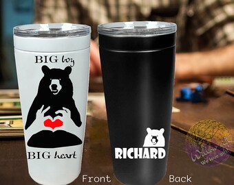 Personalized Stainless Steel Tumbler For Husband, Unique Gift For Boyfriend, Gift For Christmas, Present For Birthday, Gift For Name Day
