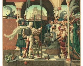 Fine Art Print - "The BRAVE LITTLE TAILOR in the palace"  by Olga Dugina and Andrej Dugin