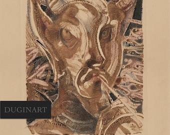 SATYR - original graphic work by Andrej Dugin