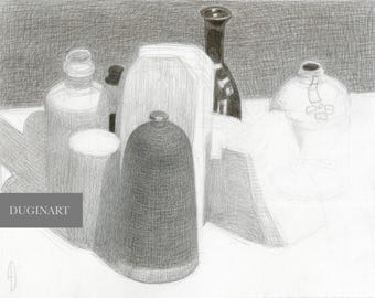 STILL LIFE - original graphic work by Andrej Dugin
