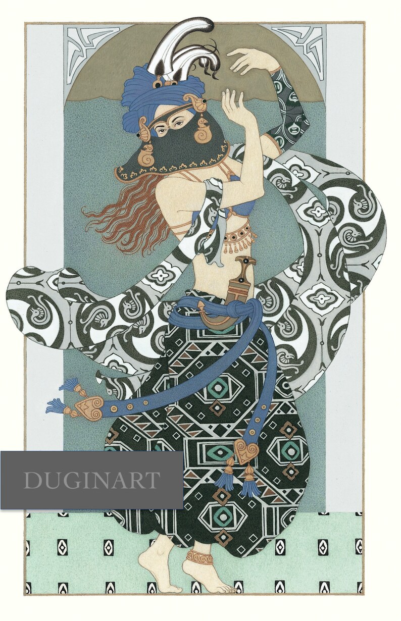 Konsttryck - DANSARE MED DOLK - Tusen och en natt av Olga Dugina bild 2