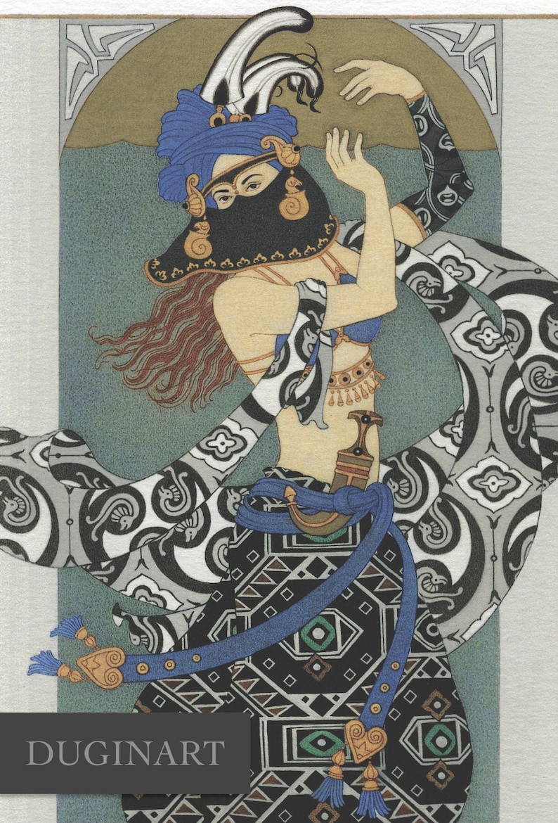 Konsttryck - DANSARE MED DOLK - Tusen och en natt av Olga Dugina bild 1