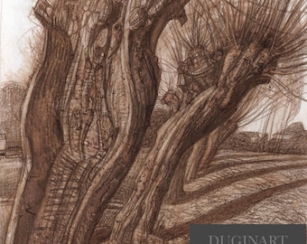 THE TREES - original graphic work by Andrej Dugin.