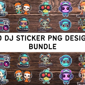 Dj Sticker Bundle | Beast Dj | Rottweiler DJ | Tierliebhaber | Musikliebhaber | Dj Sticker | Hunde Sticker | PNG | Sofort Download