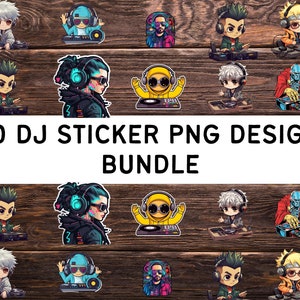 Dj Sticker Bundle | Beast Dj | Rottweiler DJ | Tierliebhaber | Musikliebhaber | Dj Sticker | Hunde Sticker | PNG | Sofort Download
