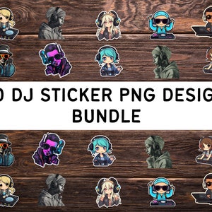 Dj Sticker Bundle | Beast Dj | Rottweiler DJ | Tierliebhaber | Musikliebhaber | Dj Sticker | Hunde Sticker | PNG | Sofort Download