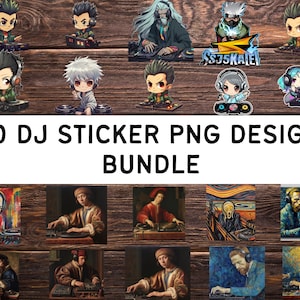 Dj Sticker Bundle | Beast Dj | Rottweiler DJ | Tierliebhaber | Musikliebhaber | Dj Sticker | Hunde Sticker | PNG | Sofort Download