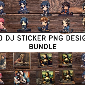 Dj Sticker Bundle | Beast Dj | Rottweiler DJ | Tierliebhaber | Musikliebhaber | Dj Sticker | Hunde Sticker | PNG | Sofort Download