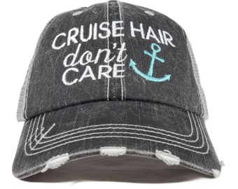 Cruise Hair Mesh back distressed hat