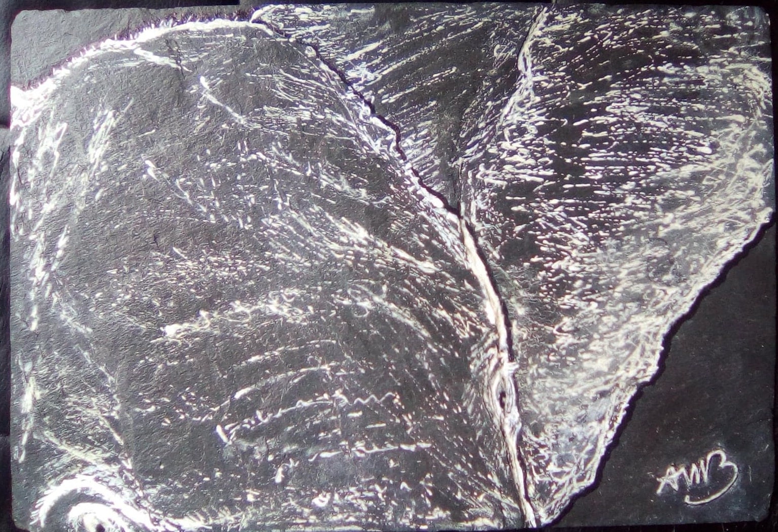 Peinture Acrylique Décorative d'éléphant sur Ardoise