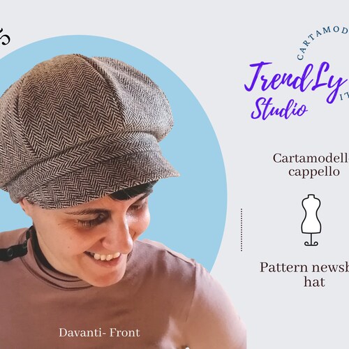 Newsboy Hat Sewing Pattern Paperboy 8 Panel Cap Download Pdf Etsy