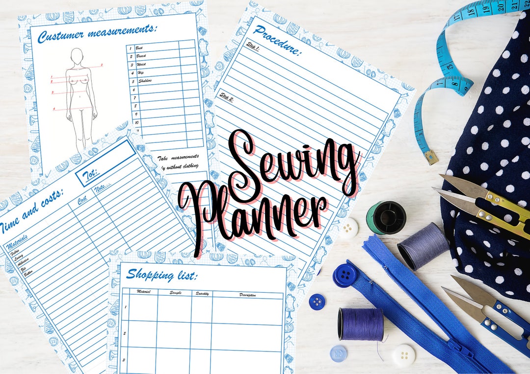 Sewing Planner, A4 Printable PDF, Sewing Project for Men and Women - Etsy