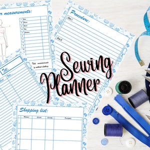 Sewing Planner, A4 Printable PDF, Sewing Project for Men and Women