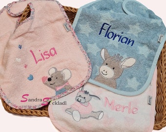 Bib from Sterntaler embroidered with name / birth gift / baby gift