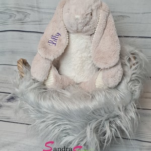 Stoffhase inkl. Kuscheldecke mit Namen bestickt Bild 5