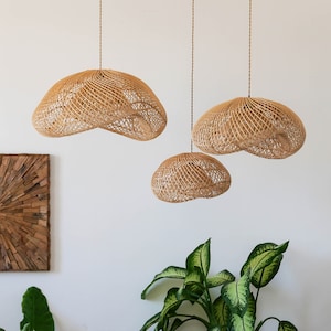 Hanging rattan sales lamp shade