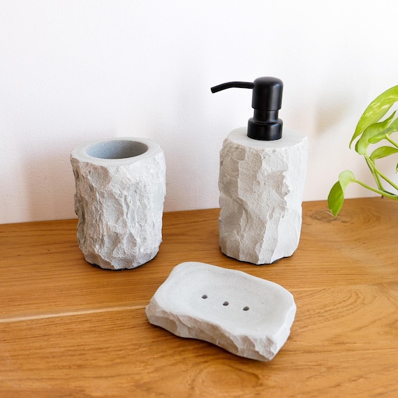 Distributeur De Savon En Agate Naturelle - Art Déco Luxe - Fait Main Inde