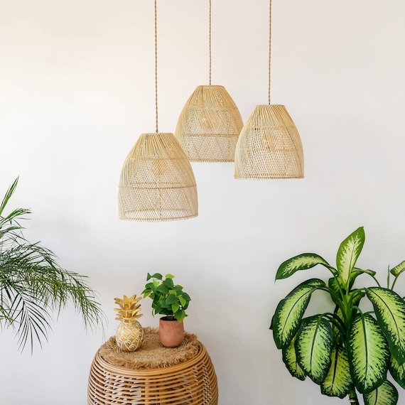 Etsy rattan pendant light online