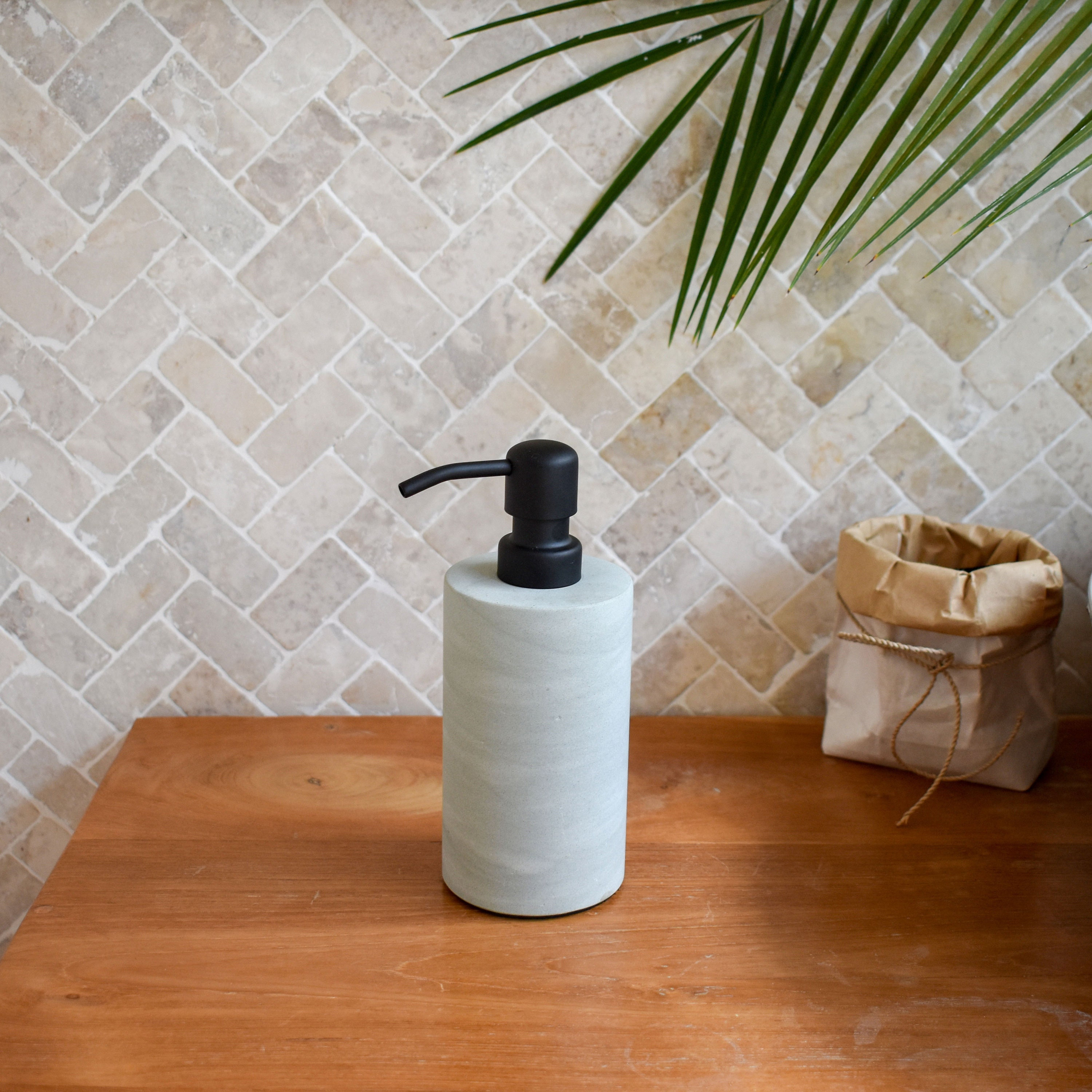 Bosign Push Dish Soap Dispenser, Marble Design, Sustainable