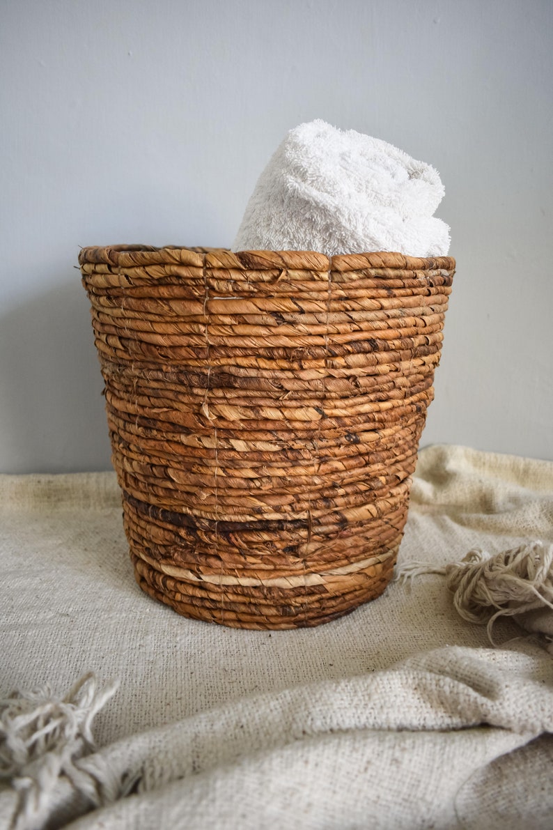 Natural wicker basket seagrass baskets dry banana leaf | Etsy