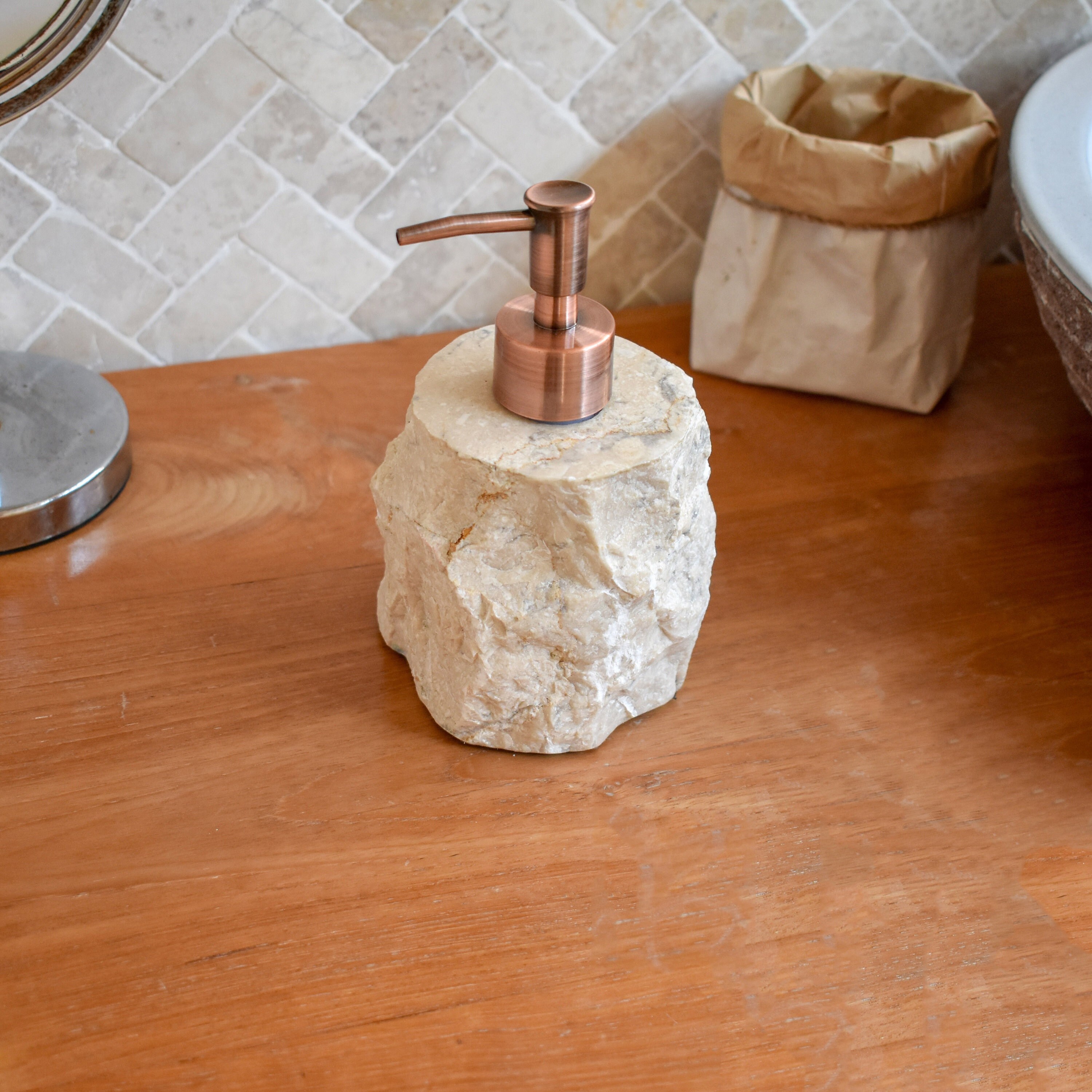 Solid White Marble Liquid Soap Dispenser Natural Stone Hand Etsy