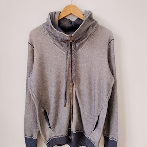 DIESEL CO Contrast Stitch Full Zipper Hooded Jacket Size Medium